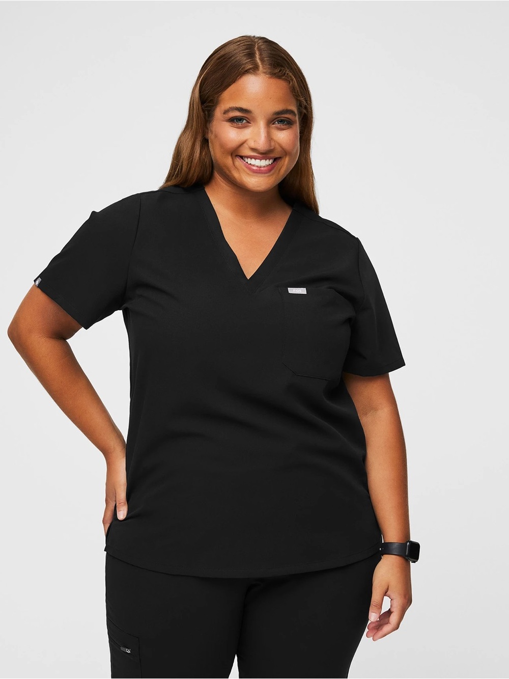 Figs The Catalina Scrub Top in Black
